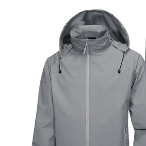 Ensemble de sweats à capuche imperméables coupe-vent, couleur personnalisée, bande réfléchissante de sécurité, toile en nylon, fermeture éclair sur le devant, hiver - Product Image 2