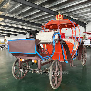 Carruaje de Caballos Eléctrico de Lujo con Diseño de Calabaza, Carruaje de Boda de 4 Ruedas en Venta - Product Image 6