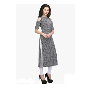 Kurta crepé suave y ligero para mujer Estilo versátil para todas las ocasiones Fácil de usar y mantener de proveedor indio - Product Image 1