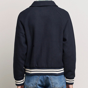 Chaqueta universitaria con letras de tela de lana de alta calidad personalizada de fabricante OEM para hombre de invierno de cuero bordado de chenilla con soporte - Product Image 3