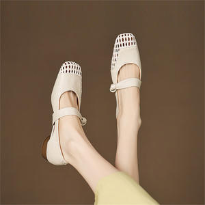 Zapatillas de ballet de lino para mujer, tela de lino natural, sin cordones, punta redonda, calzado informal para mujer, zapatos planos transpirables con punta para mujer - Product Image 3