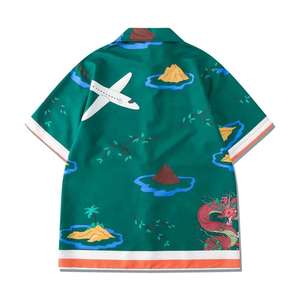 Nouveaux ensembles courts d'été hawaïens de plage pour hommes, décontractés, 2 pièces, ensembles de tenues de vacances décontractées, vente en gros - Product Image 4