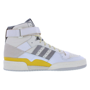 Adidas Forum 84 High Scarpe Sportive da Uomo per Camminata Bianco Nuvola/Grigio Solido Medio/Giallo con Rialzo Interno Fodera in Morbida Rete EVA - Product Image 3