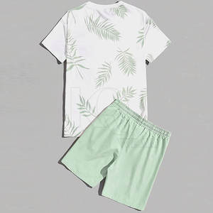 Ensemble T-shirt et short décontracté d'été avec logo personnalisé, 100% coton, léger, séchage rapide, vêtements de sport pour l'équipe/le club - Product Image 2