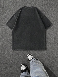 Camisas estampadas de tendencia para hombre, camiseta estampada Vintage lavada con ácido/lavada hecha con algodón suave 100% hecho en Pakistán - Product Image 5