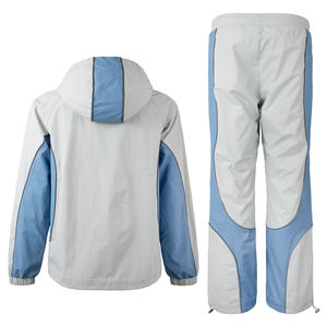 Conjunto Deportivo Personalizado para Hombre, Chaqueta con Cremallera y Pantalones Deportivos de Poliéster/Algodón, Resistentes al Viento, Elásticos en Cuatro Direcciones, con Bordado - Product Image 3
