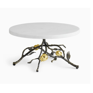 Exhibición europea de cristal para mesa de postres, decoración de metal elegante con diseño floral, soporte decorativo para pastel dorado con tapa de cristal - Product Image 5