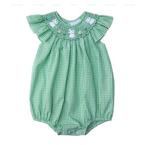 Smock Dress Romper 100% algodón Premium con Smock Bonnie Cap a juego, ropa de bebé transpirable y elegante - Product Image 1