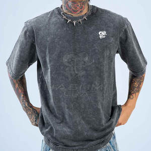 Camiseta de Estilo Urbano con Corte Holgado y Lavado Ácido, Tela de Algodón Suave y Transpirable, Cómoda y Casual para Uso Diario - Product Image 3