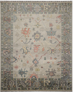 Tapis KNOTS RUG fait main, noué à la main, de haute qualité, tapis turc Oushak moderne, style vintage, tapis en laine, pastel doux, pour la maison - Product Image 1