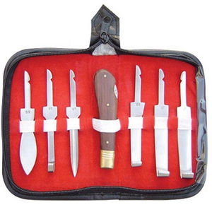 Ensemble de couteaux à sabots professionnels pour équidés, équipement vétérinaire, pochette incluse, kit d'outils pour équidés - Product Image 4
