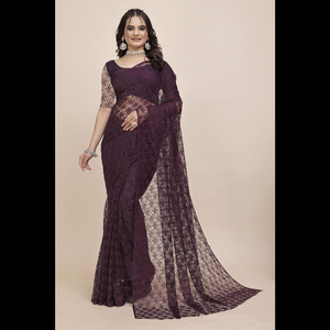 Élégant Saree de Bollywood en soie imprimé floral pour femmes avec pièce de chemisier pour les festivals de fête à porter quotidiennement en été - Product Image 1