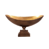 Bol à pop-corn en métal, bordure décorative en relief Royal, bol en métal en Aluminium argenté, bol de service de fruits sur la Base