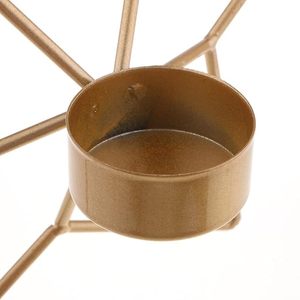 Portavelas metálico con el mejor acabado, artículos de decoración del hogar, portavelas de Metal en hierro chapado en oro, portavelas - Product Image 4