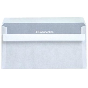 Sobres Largos DIN Soennecken 220 x 110 mm, 75 g/m², Papel Blanco Autoadhesivo, 25 Unidades por Paquete - Product Image 1