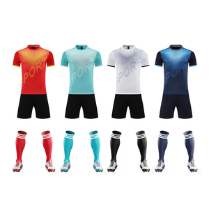 เสื้อฟุตบอลคอวีแขนครึ่งท่อนผ้าโพลีเอสเตอร์100% โลโก้ตามสั่งสไตล์ใหม่ - Product Image 6