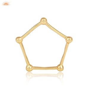 Anillo de Oro Sólido de 9k, Hermoso Anillo de Banda, Joyería Única Hecha a Mano para Mamá, Fabricante de Joyería Personalizada - Product Image 1