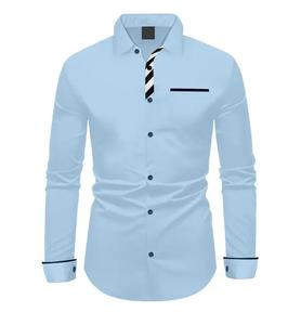 La Mejor Oferta en Camisas de Manga Larga con Botones para Hombre, 100% Algodón, Transpirables, Teñidas con Hilo Sostenible, Antiencogimiento, para Verano - Product Image 5
