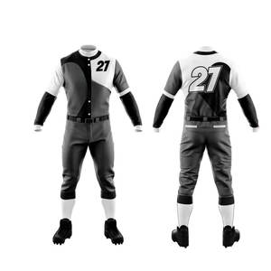 Venta al por mayor de calidad superior personalizado sublimación transpirable botón Jerseys Softball conjunto uniforme personalizado béisbol Jerseys para adultos - Product Image 4