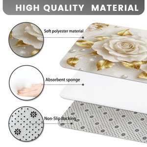 Custom Printed Printed <b>Bathroom</b> Rug <b>Set</b> for <b>Bathroom</b> Non-Slip Shower Curtain Bath <b>Mat</b> - Product Image 4