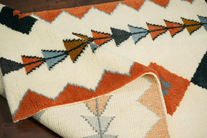 New Arrival Modern Handmade Medley Intricately Patterned Wool <b>Boho</b> <b>Rug</b> Ambiance Wool Handwoven Carpet for Floor Use - Product Image 5