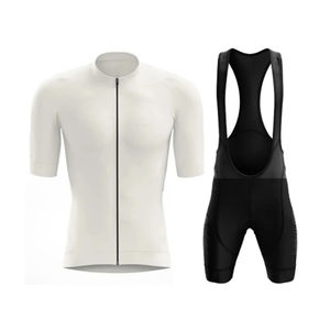 Ensemble de maillot de cyclisme pour homme personnalisé, 100% polyester et élasthanne, séchage rapide, haute élasticité, extensible, OEM personnalisable - Product Image 2