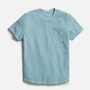 Camiseta de Algodón Orgánico con Bolsillo, Camiseta de Verano para Hombre, Camiseta de Manga Corta, Camisetas de Color Sólido, Camisetas Personalizadas, Ropa Sostenible - Product Image 1