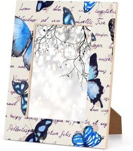 8x10 Resin Mat for <b>5x7</b> Photo Floral <b>Picture</b> <b>Frame</b> for Garden and Flower Lovers with Pops of Blue and Yellow - Product Image 4