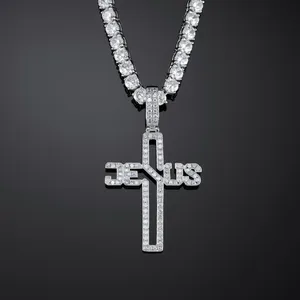 Pendentif Hip Hop personnalisé pour homme, en alliage plaqué or, serti de diamants CZ, style bling-bling - Product Image 2