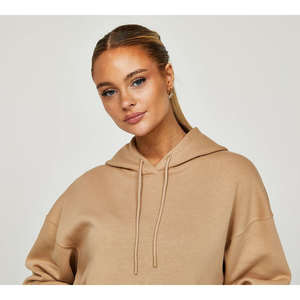 Ensemble de survêtement en velours pour femme, imprimé hivernal, logo personnalisable, sweat-shirt à capuche, pantalon droit, jogging - Product Image 5