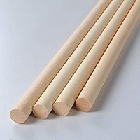 Tiges en bois massif de 10 mm de diamètre pour l'artisanat DIY, la décoration suspendue et le travail du bois - Pointe en acier au tungstène de qualité supérieure