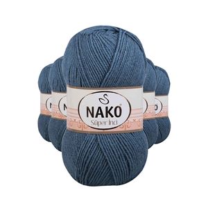 5 Piezas de Hilo de Tejer Super Pearl 100% Acrílico 100 Gr Azul Tormenta 185 - Product Image 1