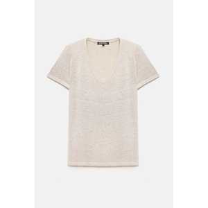 Camiseta Básica de Lino con Cuello en V - Product Image 4