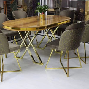 Juego de comedor moderno convertible de lujo con construcción de madera maciza para muebles para el hogar para cocina espacio de vida y más - Product Image 6