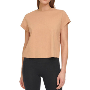 Camisetas de Mujer de Alta Calidad, Ligeras, 100% Algodón, Estilo Urbano, con Apliques, Transpirables, Lisas, Teñidas, para Uso Casual de Verano - Product Image 1