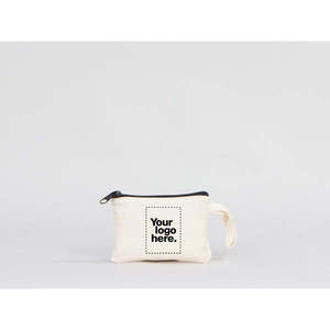 Custom Linen Zippered <b>Pouch</b> Bag <b>Mini</b> 5x3 Coin Purse Portable Personalized Promotional Wallet - Product Image 1