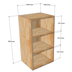 ตู้ครัวไม้จริงดีไซน์ทันสมัย ระบบเปิดกว้าง 40 ซม. 3 ชั้น แผ่น MDF-TBT011 - Product Image 3