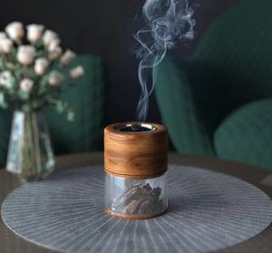 Quemador de incienso Mubkhar de madera hecho a mano, el mejor fabricante indio de bajo precio, Mini difusor de aromaterapia quemador Madkhan de madera - Product Image 1