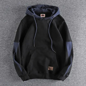 Sweat à capuche en coton épais 500 g/m², respirant, écologique, coupe droite, épaules tombantes, streetwear pour homme - Product Image 1