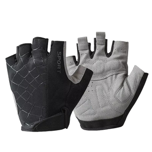 Gants demi-doigts de cyclisme pour hommes et femmes Gants de course de moto respirants absorbant les chocs antidérapants Protection professionnelle Logo personnalisé - Product Image 1