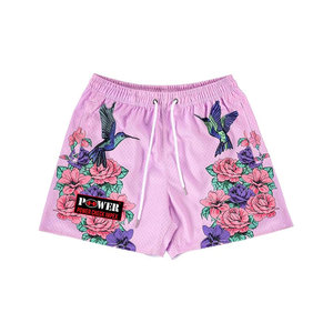 Short de survêtement en coton 100% pour homme, avec patch brodé, vintage, délavé à l'acide, pour l'été - Product Image 3