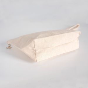 Pochette en toile de coton naturel avec sangles 9 x 5 x 2 pouces - Product Image 3