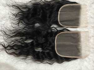 Cheveux indiens Remy de qualité incroyable fermetures et frontaux vendeurs de dentelle transparente de l'Inde naturelle ondulée bouclée droite - Product Image 2