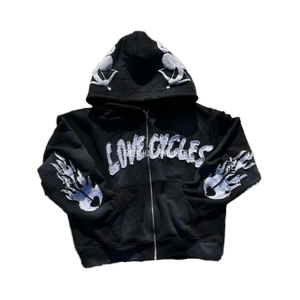 RATA INTERNATIONAL, traje deportivo de camuflaje para hombre, sudadera con cremallera completa de invierno, Sudadera con capucha, parte inferior de pista frontal plana, deportes bordados - Product Image 6