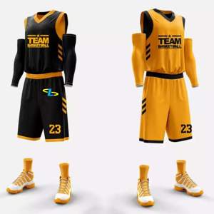 Uniforme de Baloncesto Hecho en Pakistán, Camiseta de Equipo y Pantalones Cortos de Sublimación, Uniforme de Baloncesto con Color Personalizado - Product Image 2