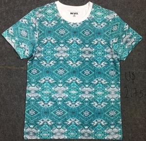 Ropa para hombre 100% algodón promocional impreso de lujo para hombre fabricante de camisetas de algodón de la India - Product Image 5