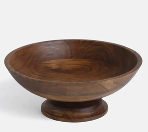 Finition noyer en bois Art déco rond support mural plateau de rangement en verre écologique léger étanche Durable extérieur - Product Image 3