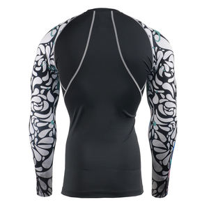 <b>Top</b> Quality Sports Wear <b>Men</b> Gym MMA Clothing Rash Guard <b>Swimming</b> Rash Guard With Sublimation Long Sleeve - Product Image 2