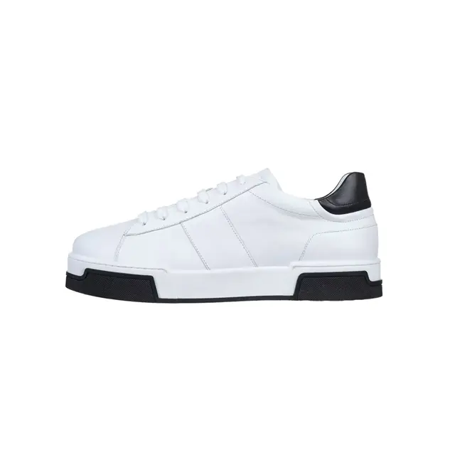 Best Quality Made in Italy White Calf Leather Man/Woman Sneakers for all seasons for private labels