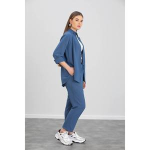 Doppia maglia e parte inferiore Beige da donna composta da camicia e pantaloni - Product Image 4